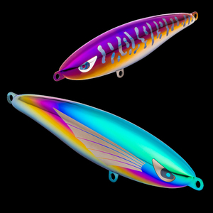 Leurre de pêche Honoreal Stock Titanium TC4 Deep Sea Pencil, leurre dur, 180 mm, 80 g, lancer 100 m+, grand splash, gros poisson, thon, flottant en surface - Product Image 1