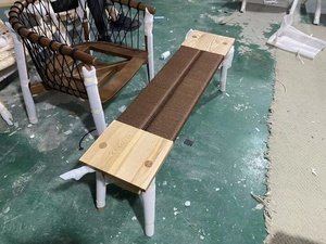 Mueble de madera maciza para exteriores, silla larga de estilo nórdico y contemporáneo, mueble de descanso Natural, para Parque, gimnasio y jardín - Product Image 4