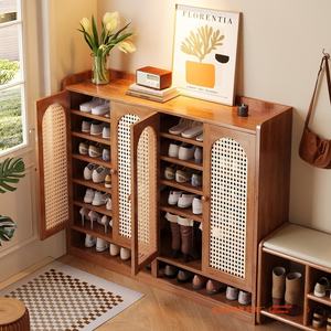 מדף נעליים גבוה וגדול, ניתן לערום, לארגון אחסון בארון, בכניסה, מדף נעליים צר עם כיסויים. - Product Image 1