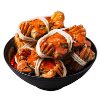 Crabe entier en pâte rouge prêt-à-manger surgelé de qualité supérieure Crabe précuit mariné au vin Hua Diao