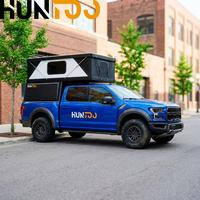Carpa de Techo para Camioneta Huntoo, Nuevo Diseño, Tipo Pop-Up, Carcasa Rígida, Doble Capa, Apertura Automática Rápida, para Verano