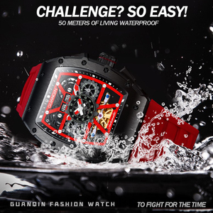 Orologi da Uomo GUANQIN Marchio di Lusso Orologio Automatico con Design Tourbillon Impermeabile Orologio da Polso Meccanico Relogio Masculino - Product Image 4