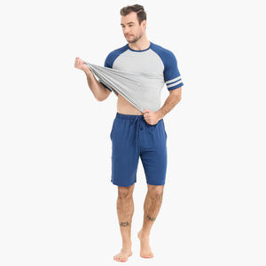 Pyjamas pour hommes personnalisés en modal de bambou, vêtements de nuit pour hommes, t-shirt en bambou, ensemble de vêtements de détente en coton biologique pour hommes, pyjama personnalisé en modal - Product Image 3