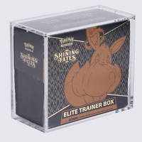 Boîtier acrylique ETB Shining Fates, boîte de présentation acrylique ETB avec couvercle magnétique, boîte acrylique UV Elite Trainer Box, boîte acrylique ETB