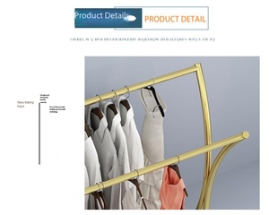 Présentoir d'îlot métallique sur pied, vente directe usine, présentoir double rangée pour magasins <span class=keywords><strong>de</strong></span> vêtements - Product Image 4