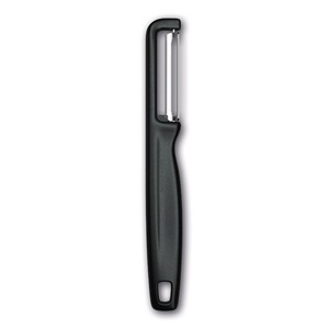 VICTORINOX - Sbucciatore per Verdure LOTA con Lama Seghettata a Doppio Bordo, Nero - Product Image 1