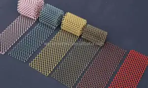 Декоративная подвесная металлическая драпировка спиральная проволочная ткань занавеска сетка