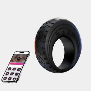 Anillo Vibrador para Pene con Control por Aplicación, Anillo de Silicona Inteligente con Bluetooth y Nervaduras para Retrasar la Eyaculación, Entrenamiento de Resistencia y Rendimiento para Hombres - Product Image 2