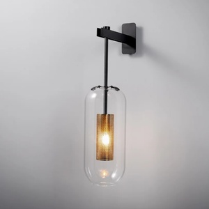 Lámparas de Pared Modernas de Hierro y Vidrio, Lámpara de Noche para Dormitorio, Aplique de Pared para Hotel, LED de Luz Blanca Cálida, Decoración para Sala de Estar, Entrada, Tienda - Product Image 4