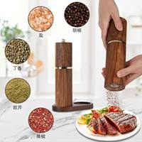 Ensemble de boîtes cadeaux en bois de hêtre écologiques, capacité 100 ml, moulin à sel et à poivre doré pour la cuisine à domicile