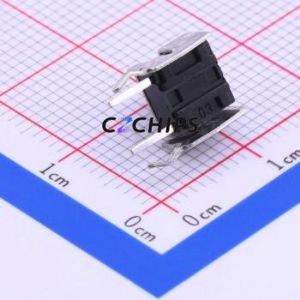 TSA067G65-250 Tactile Switch Bent Lead Through Hole-4P,6x6mm Switch Single Pole Single Throw Round Button 2.5N Right Angle - Product Image 2