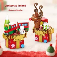 Nouvelle série de Noël, jouets de construction en blocs de petites particules pour les cadeaux de vacances des enfants, vente en gros