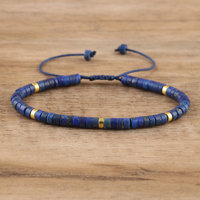 Bracelet tressé en perles d'empereur en pierre naturelle, élégant et ajustable pour femme