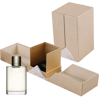 Boîte Cadeau Rigide Rectangulaire de Luxe en Papier Nacré Doré, Double Porte, Élégante, Gaufrée, Impression UV, pour Flacon de Parfum en Verre 30ml