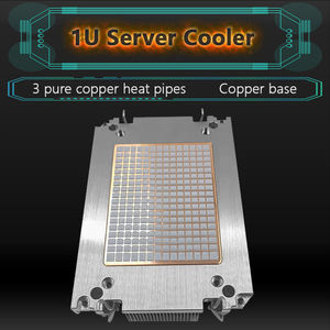 1U 2U 4U Server CPU-Kühlkörper mit 3 reinen Wärmer ohr Aluminium Fin Lga4189 4677 CPU-Kühler Kunden spezifischer 205W Server-Kühler - Product Image 2