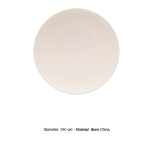 Assiette plate en porcelaine fine d'Athènes 28 cm Flat Gural -6 - Product Image 3