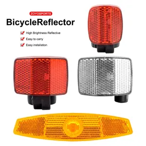 Reflectores traseros y delanteros para bicicleta, reflectores para radios de rueda de bicicleta, reflectores para tija de sillín