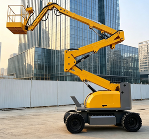 Plataforma Elevadora Articulada Autopropulsada, Plataforma de Trabajo Aérea Hidráulica con Brazo Articulado, Diseño Compacto Amarillo para Construcción y Mantenimiento - Product Image 3
