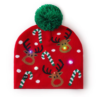 Cappello di Natale Lavorato a Maglia con LED, Berretto Luminoso, Regalo Perfetto per Adulti, Decorazioni per Feste di Natale e Capodanno, Uso Casual