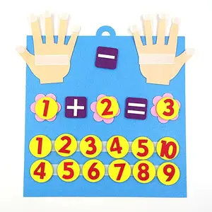 2023 maternelle feutre non tissé manuel mathématiques préscolaire addition soustraction paume doigt arithmétique répété pratique jouets