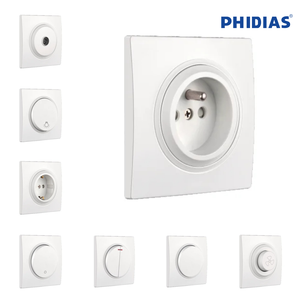 <span class=keywords><strong>Prise</strong></span> et interrupteur mural résidentiel UE, 250V, 10A/16A, colorés, durables, conformes aux normes européennes, vente en gros d'usine - Product Image 1
