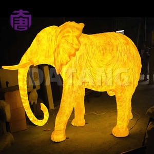 Pequeña lámpara en forma de elefante para exteriores Festival de Navidad Decoración Motivo Muestra de luz Parques Calles Centros comerciales Paisaje - Product Image 5