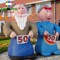 Ballon publicitaire gonflable de dessin animé 'Old Woman Inflatable Cartoon Pop Holland' Sarah 50, Poupée gonflable publicitaire Sarah et Abraham de dessin animé