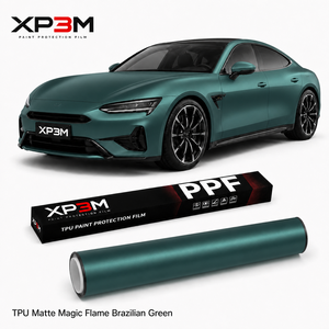 ฟิล์มหุ้มรถยนต์ XP3M Matte Magic Flame สีเขียวบราซิลแบบด้าน ผลิตจาก TPU สีด้านแบบซาติน ความหนา 7.5 มิล ฟื้นฟูตัวเองได้ ป้องกันรอยขีดข่วน ป้องกันการเหลือง - Product Image 1