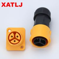 Conectores y Enchufes XLR Impermeables IP67 XATLJ M25 2 3 3+3 3+4, 50A 300V, Enchufes de Aviación para PCB/FPC, Personalizables