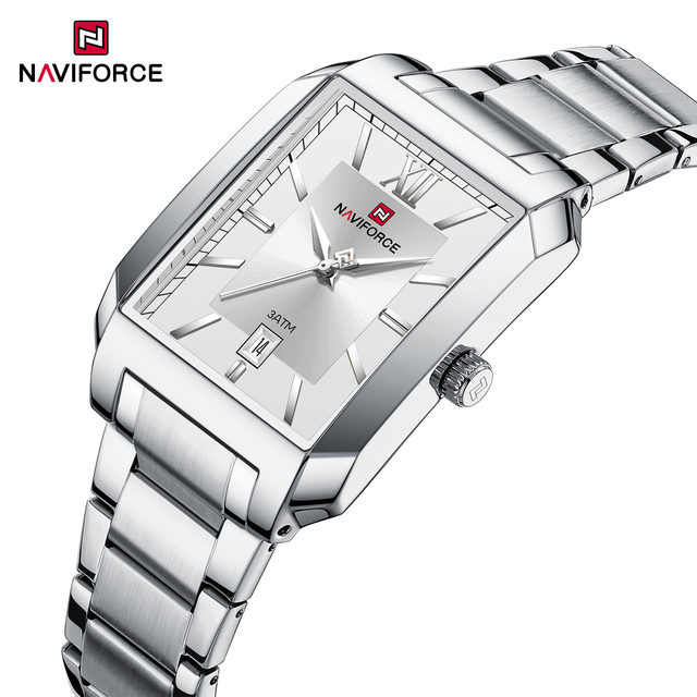 NAVIFORCE Watch 9251 Casual Fashion Quartz Watch Steel Couple Watch Quartz Calendar Lover's Wristwatch