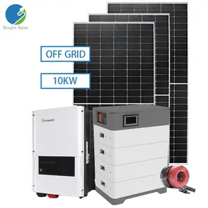 Singfo güneş 3 fazlı set hibrid paneli 220 volt off-grid 1to10KW güneş enerjisi sistemi ile pil