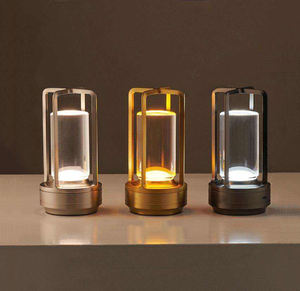 יוקרה זהב <span class=keywords><strong>USB</strong></span> נייד נטענת <span class=keywords><strong>led</strong></span> מנורת שולחן בר מסעדה אלחוטי dimmable מנורת שולחן פנס מנורה - Product Image 2