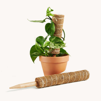 Soporte para Plantas Personalizable y Resistente, Poste de Cultivo de Fibra de Coco y Musgo para Plantas de Interior, Exterior, Jardín y Granja