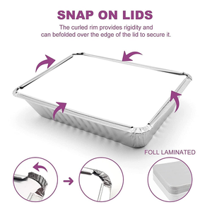 500 gói 2.25lb dùng một lần nhôm đưa ra <span class=keywords><strong>Container</strong></span> có nắp đậy bán buôn nhôm Pan lá hộp đựng thức ăn có nắp đậy - Product Image 4