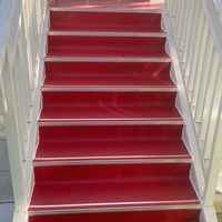 Protection d'escalier en aluminium anodisé moderne de qualité supérieure, en PVC, en forme de L, avec insert en caoutchouc, durable et résistant aux rayures et à l'usure