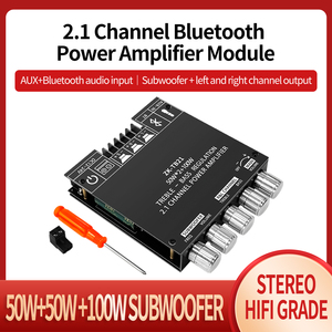 ZK-MT21 50W * <span class=keywords><strong>2</strong></span> + 100W <span class=keywords><strong>2</strong></span>.<span class=keywords><strong>1</strong></span> kênh cho mô-đun khuếch đại công suất kỹ thuật số âm cao thấp siêu trầm - Product Image 2