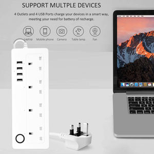 Multiprise intelligente Wi-Fi avec contrôle à distance via l'application Tuya Smart Life, prise USB, prise UK, {Manufacturer} - Product Image 3