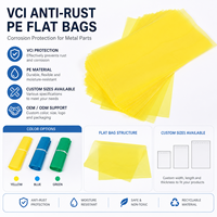 VCI Rostschutz Offene Flachbeutel aus Polyethylen Korrosionsbeständige Plastiktüten für Metall- und Hardwareverpackungen