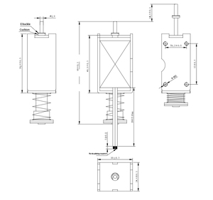 Giá Nhà Máy DC 12V \ 24V Mở Khung Solenoid Cuộn Dây Điện Từ Khóa Điện Tủ Khóa Điện - Product Image 6