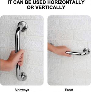 Barras de Apoyo Plegables Antideslizantes de Acero Inoxidable WEKIS de 16 Pulgadas para Inodoro y Baño, Uso Hospitalario, Garantía de 5 Años - Product Image 3