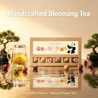 Thé noir aromatisé aux fleurs de jasmin, lys jaunes, chrysanthèmes, roses et pivoines CXMM - 5g x 18 sachets, thé santé du Sichuan