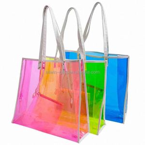 กระเป๋าชายหาดใสกันน้ำแบบพกพา PVC - Product Image 1