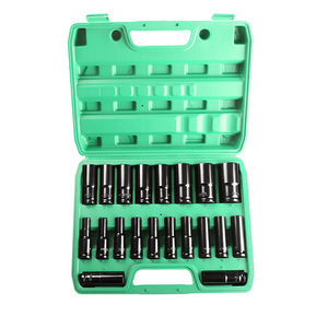 20pcs 8-32mm 1/2\" <b>Impact</b> <b>Socket</b> Kit Metric Imperial Drive Air Garage Deep Lengthen Electric Wrench Accessory Steel Sleeve Set - Product Image 1
