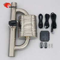 WANMAX Silencieux d'échappement universel en acier inoxydable de 2,75 pouces avec boîtier de commande, épaisseur 1,5 mm