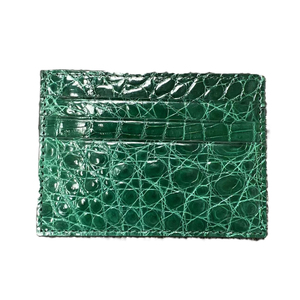 <span class=keywords><strong>Portafoglio</strong></span> Sottile di Lusso per Uomo in Vera Pelle di Coccodrillo Nera, Porta Carte di Credito in Pelle Esotica Autentica, Design Minimalista - Product Image 5