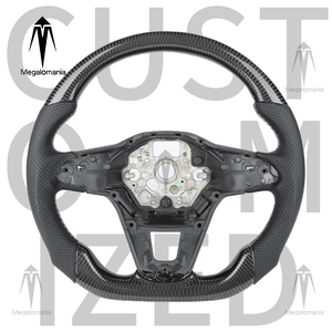 Volant en cuir adapté à <span class=keywords><strong>Volkswagen</strong></span> <span class=keywords><strong>Golf</strong></span> <span class=keywords><strong>8</strong></span> MK8 POLO <span class=keywords><strong>GOLF</strong></span> 7 GTI R-line Scirocco GTD <span class=keywords><strong>GTE</strong></span> GLI MK7 MK6 Passat CC GTS JETTA - Product Image 1