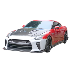 TOP Style in fibra di carbonio Body Kit per <span class=keywords><strong>Nissan</strong></span> <span class=keywords><strong>GT</strong></span> <span class=keywords><strong>R</strong></span>/R35 nuova condizione include paraurti anteriore minigonne laterali posteriore paraurti posteriore alettone - Product Image 1