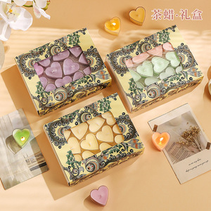 Heart Shaped Scented Candles 222 Manual Made For Valentine'S Day Home Tea Brewing Gift Box - Product Image 1