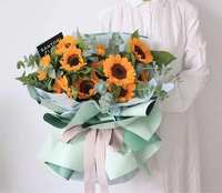 Papier cadeau et papier d'emballage pour fleurs Ouya bicolore, papier d'emballage imperméable pour bouquets de fleurs