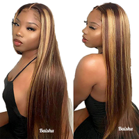 Perruques 100% Cheveux Humains, Dentelle HD Transparente 13*4, Cheveux Longs Lisses Style Piano, Styles Brésiliens et Vietnamiens, Perruque Sans Colle, Vente en Gros
